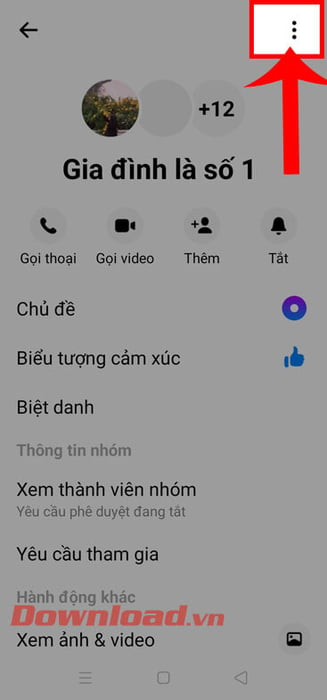 Nhấn vào biểu tượng dấu chấm than