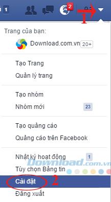Truy cập vào mục Cài đặt