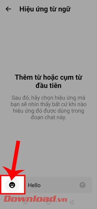 Ấn vào biểu tượng cảm xúc