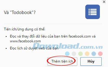 Thêm tiện ích Todobook