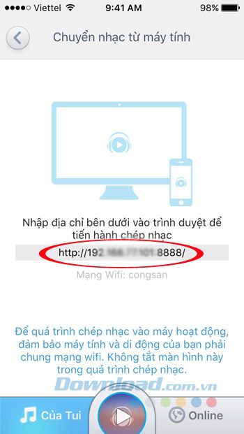 Địa chỉ IP của mạng Wifi