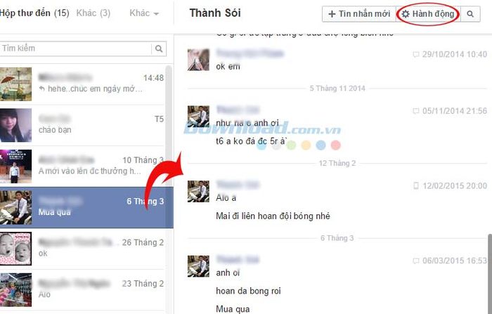 Hướng dẫn xóa và khôi phục tin nhắn đã xóa trên Facebook