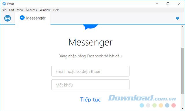 Đăng nhập vào Facebook Messenger