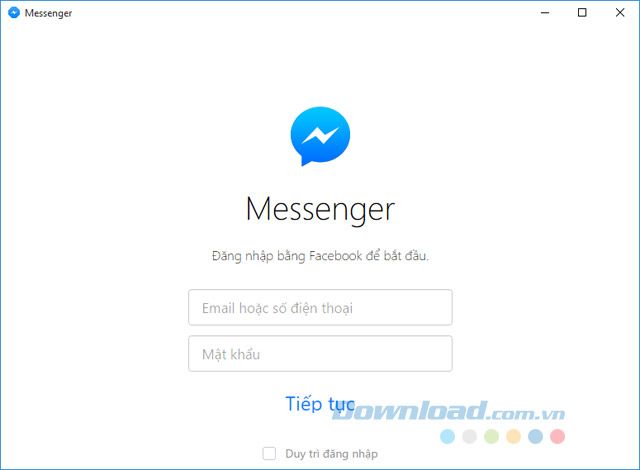 Đăng nhập vào Facebook Messenger