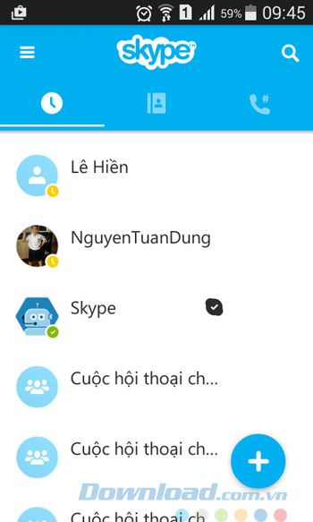 Skype trên điện thoại