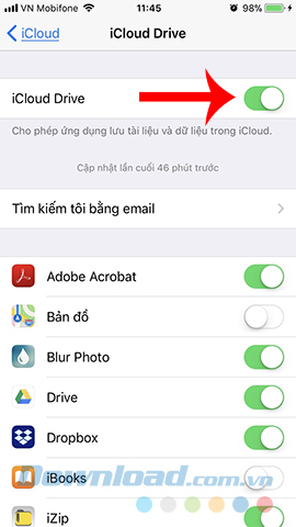 Bật tính năng sao lưu Viber