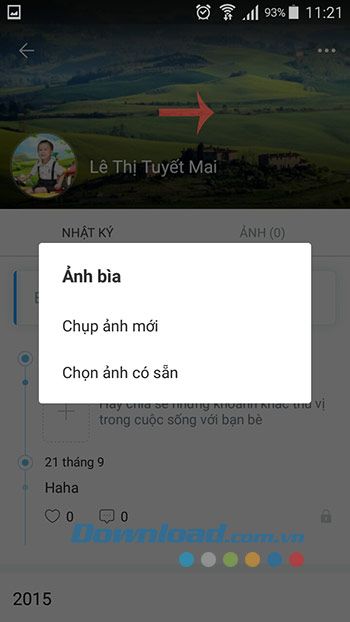 Thay đổi hình bìa