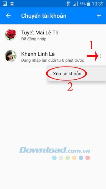 Xóa tài khoản