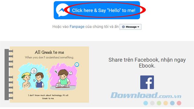 Bắt đầu trò chuyện với chatbot