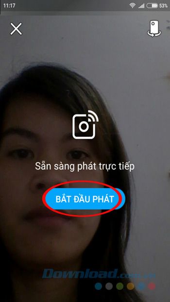 Bắt đầu phát video trực tiếp