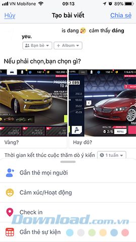 Tạo cuộc thăm dò ý kiến trên Facebook