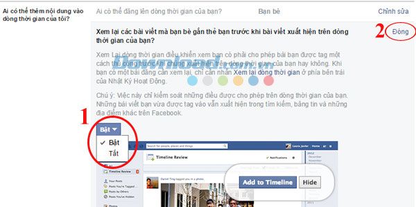 quản lý gắn thẻ trên Facebook