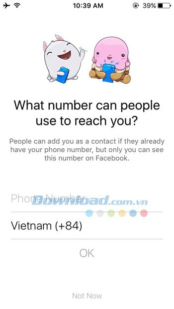 Giao diện đăng nhập Facebook Messenger