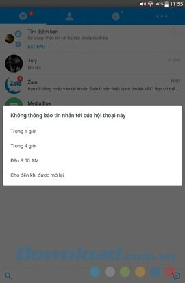 Khoảng thời gian tắt