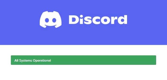 Kiểm tra trạng thái của Discord