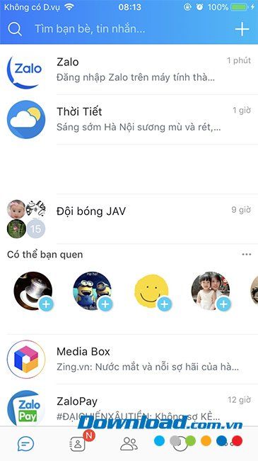 Chat Zalo trên điện thoại di động