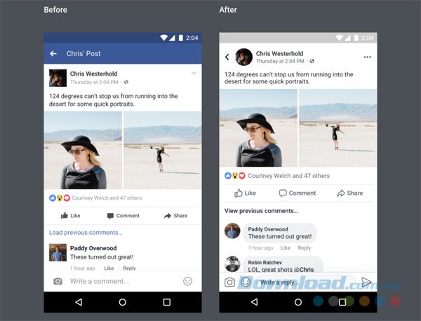 So sánh giao diện Facebook trước và sau khi thay đổi