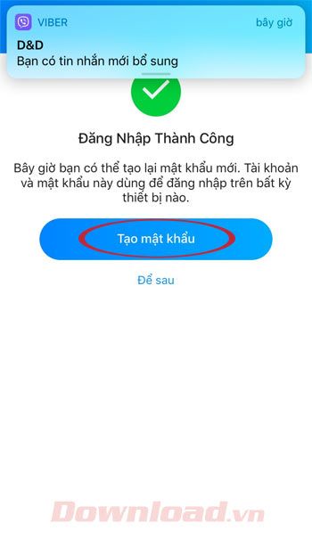 Tạo mật khẩu mới