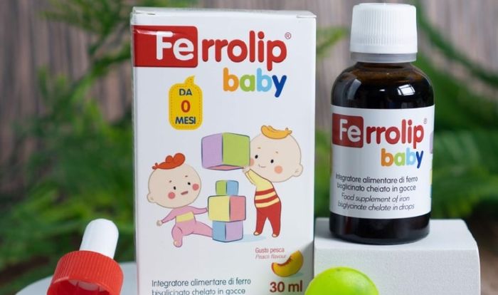 Siro Ferrolip Baby bổ sung sắt, hỗ trợ tạo hồng cầu 20 ml