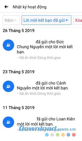 Danh sách toàn bộ lời mời kết bạn trên Facebook đã được gửi đi