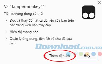 Thêm tiện ích Tampermonkey cho Chrome