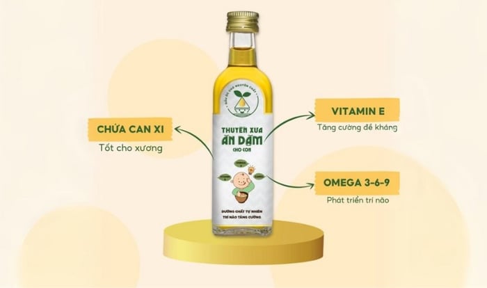 Dầu óc chó Thuyền Xưa dành cho bé ăn dặm, chai 65 ml (từ 6 tháng)