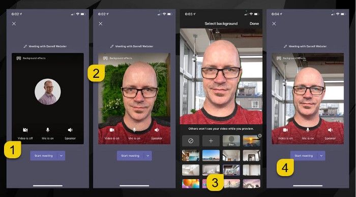 Thiết lập background ảo khi gọi nhóm trong Teams qua điện thoại