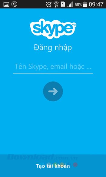 Sau khi thực hiện lệnh thoát Skype