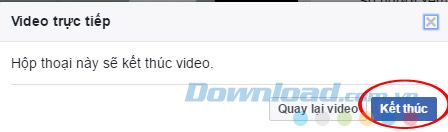 Xác nhận kết thúc phát sóng video