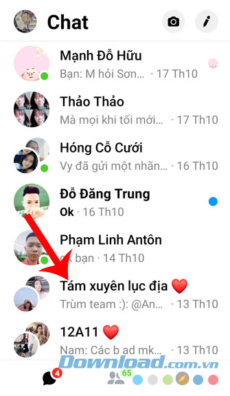 Vào cuộc trò chuyện nhóm