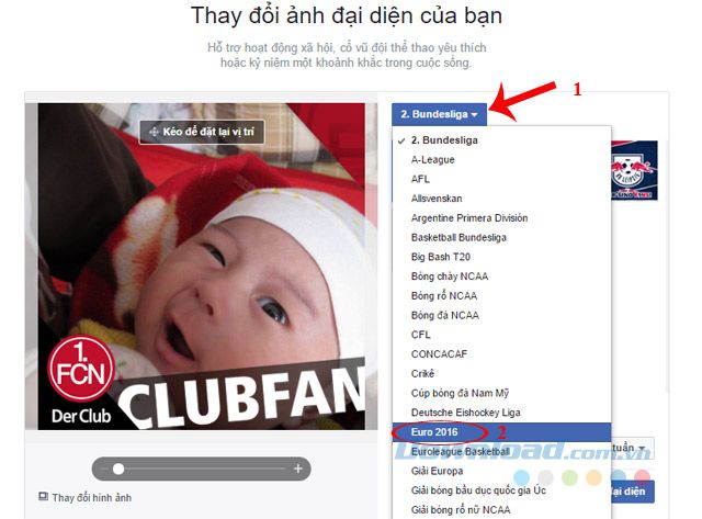 Thay đổi hình đại diện