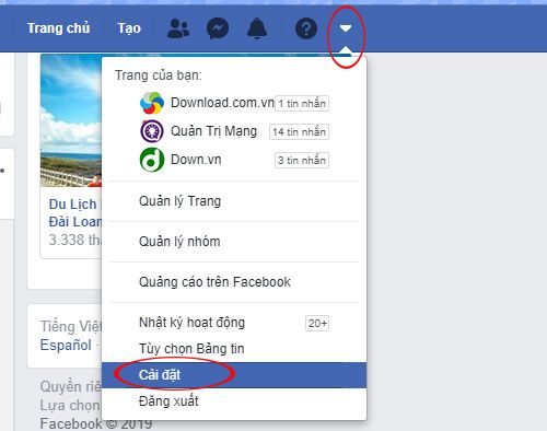 Giao diện chính của Facebook