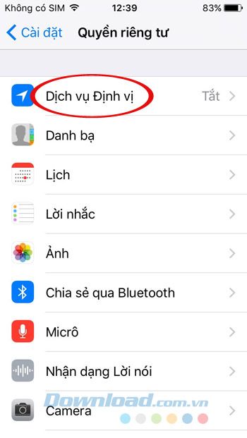 Dịch vụ định vị