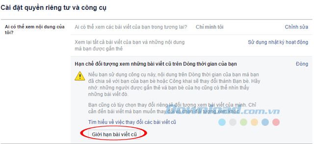 Hạn chế bài viết cũ