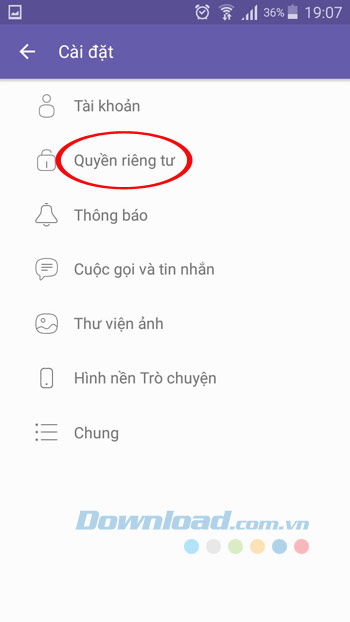 Tùy chọn riêng tư