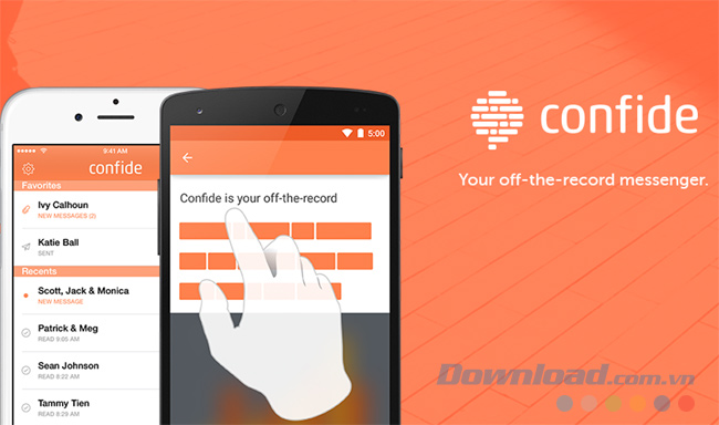 ứng dụng chat Confide