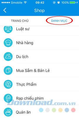 Các Lựa Chọn Trong Danh Mục