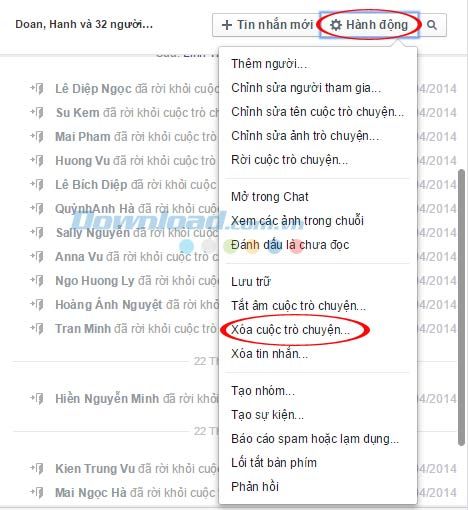 Hướng dẫn xóa và khôi phục tin nhắn đã xóa trên Facebook