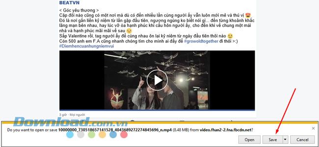 Hướng dẫn tải video từ Facebook