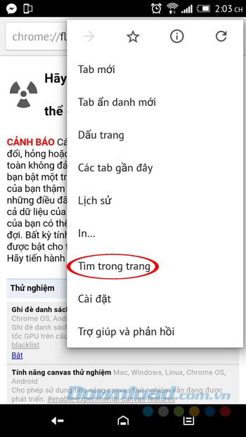 Tìm trong trang