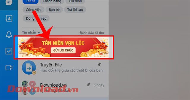 Chạm vào banner quảng cáo Tân niên vạn lộc