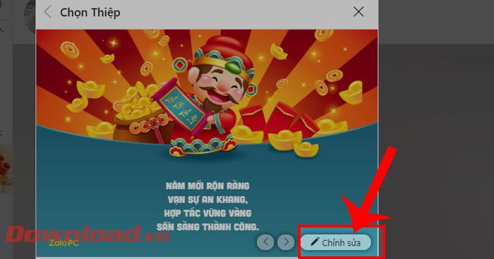 Nhấn vào nút Chỉnh sửa