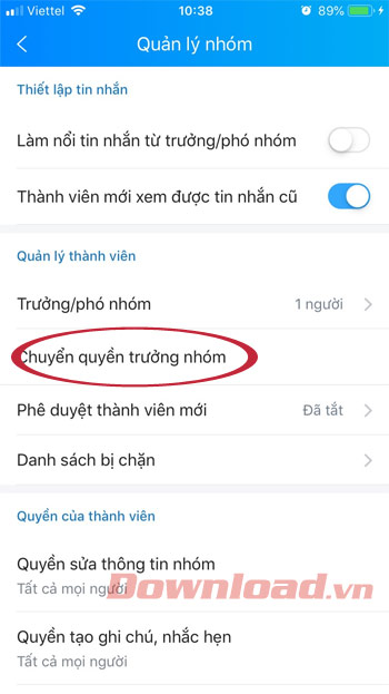 Bổ nhiệm trưởng nhóm