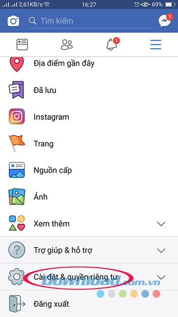 Thiết lập bảo mật riêng tư