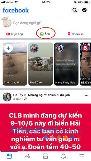 Trang chủ của Facebook