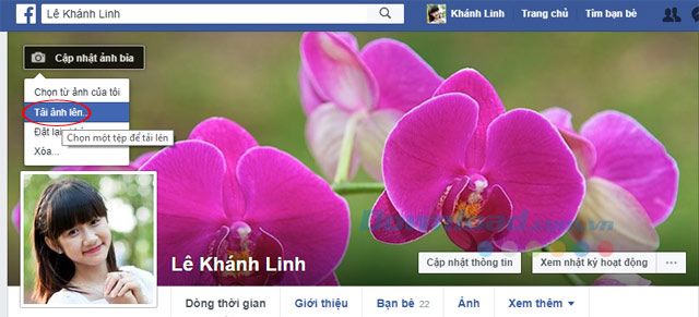 Thay đổi ảnh bìa trên Facebook