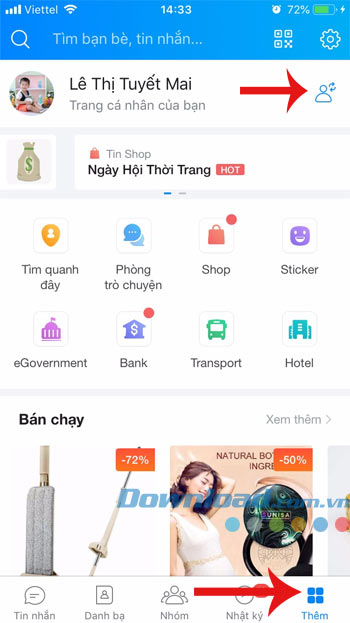 Biểu tượng chuyển đổi tài khoản