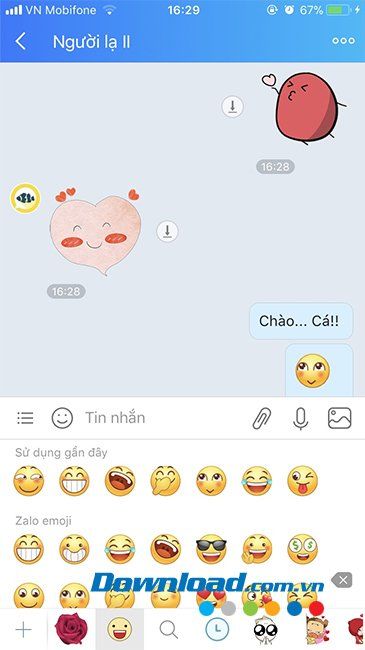 Trò chuyện với 'Cá' trong tính năng thả thính