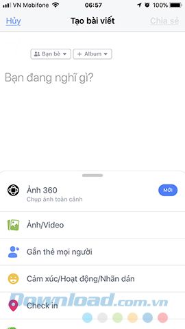 Giao diện chính của Facebook