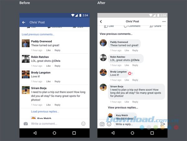 So sánh Facebook trước và sau khi thay đổi